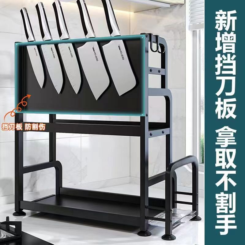 廚房調味品置物架檯面筷子刀架槍灰多功能調料用品多層不鏽鋼收納 4