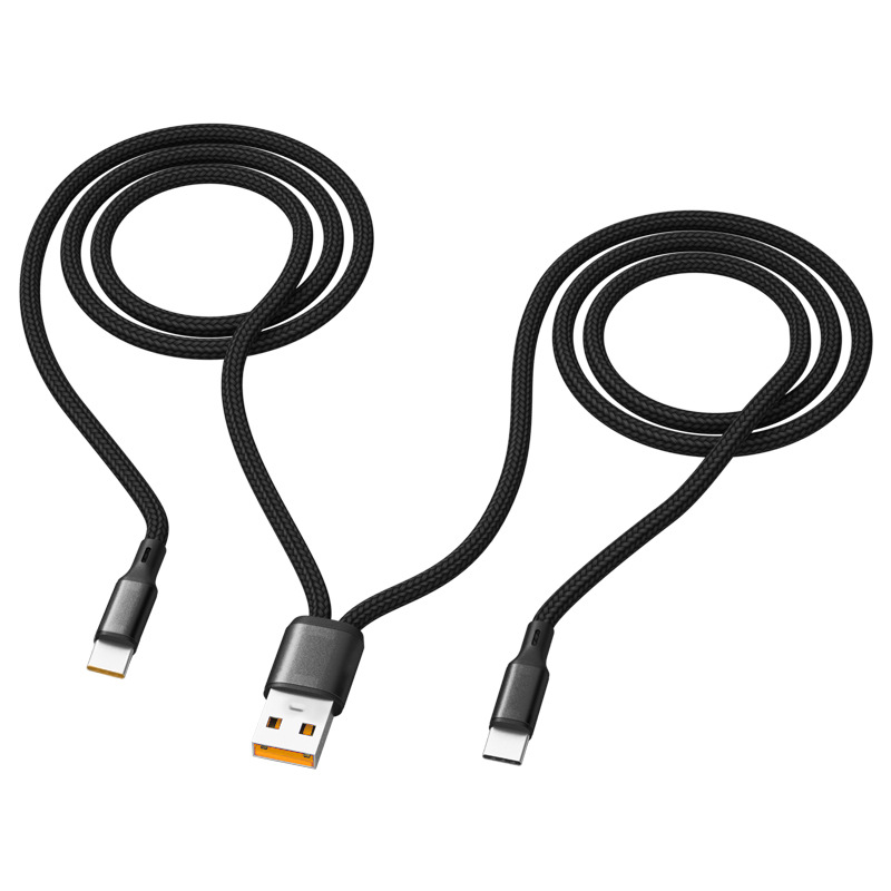 6A超級快充一拖二合一充電線適用蘋果安卓華為Type-c多功能數據線 5