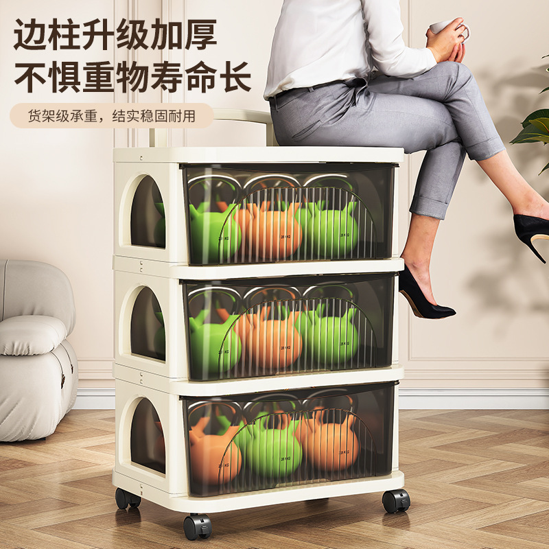 可移動小推車置物架多層嬰兒用品零食玩具收納架廚房客廳臥室通用 3