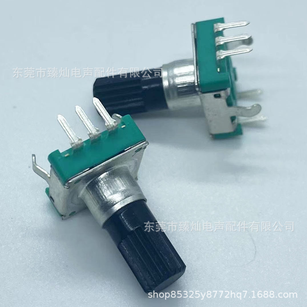 EC11增量型編碼器 帶開關塑膠柄12脈衝 檯燈直播燈數字定位旋鈕 3