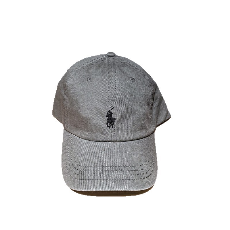 掃碼RL拉夫帽子polo保羅水洗棒球帽男女灰色小馬刺繡顯臉小鴨舌帽 5