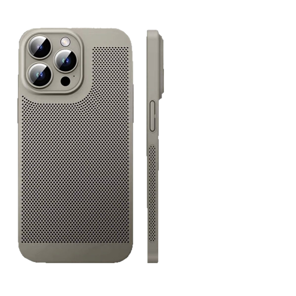 散熱噴油鏡頭膜適用蘋果16Promax手機殼網格透氣iPhone15保護套14 5