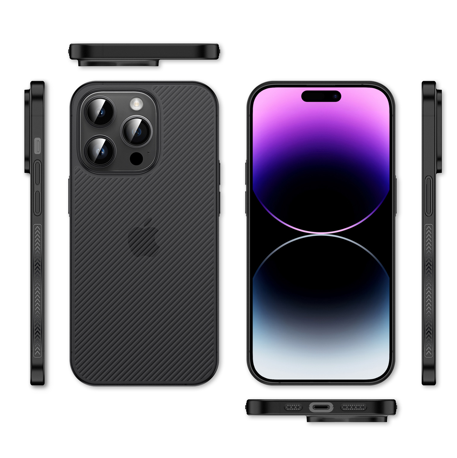 適用蘋果iphone1314 15 16promax波浪紋斜紋條紋pp手機殼 5