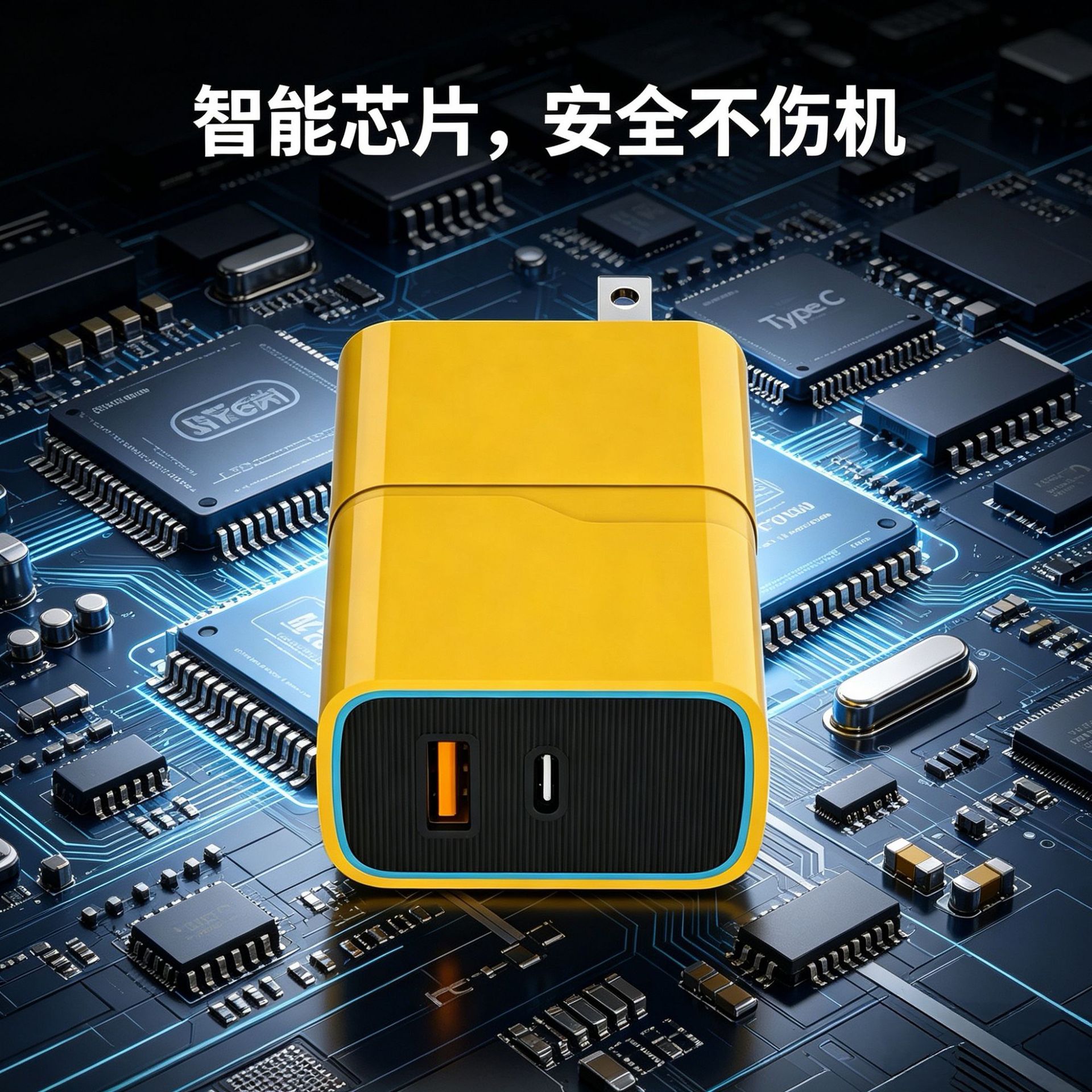 跨境爆款120W閃充充電器全協議兼容PD+USB多口歐規美規充電頭 2