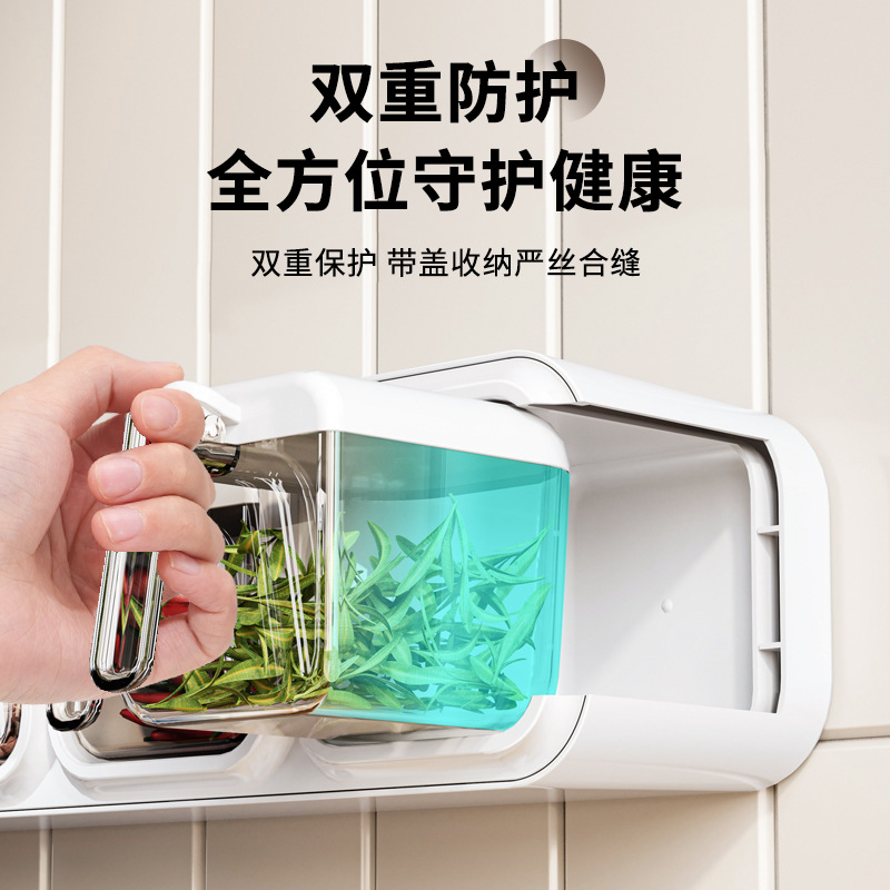 調料盒家用廚房高端用品一體多格收納鹽味精瓶鹽罐子調味組合套裝 4