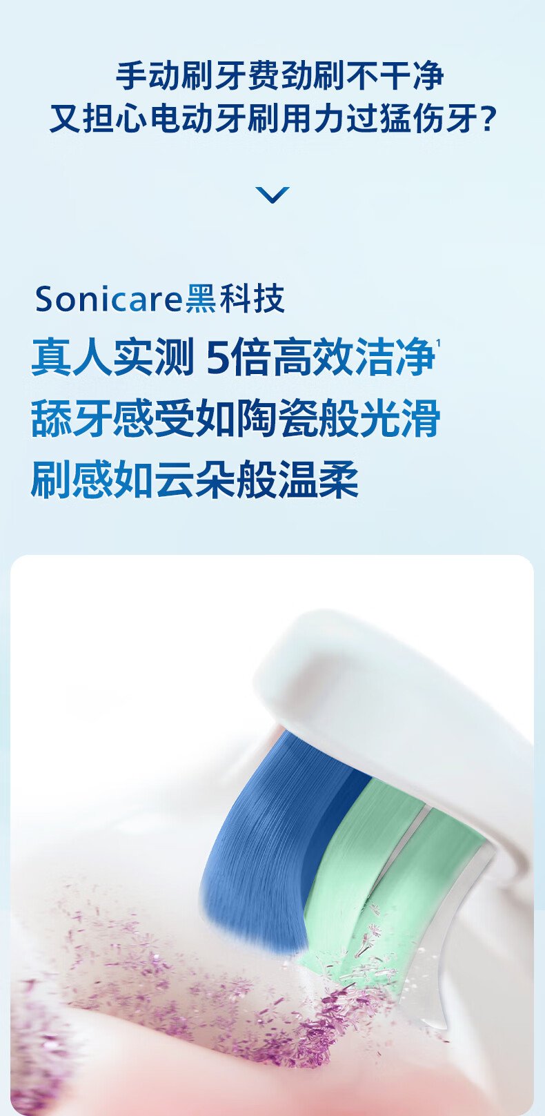 飛利浦 Sonicare 電動牙刷 HX5181/02 （星云藍｜現代簡約設計｜超音波科學潔牙） detail 2